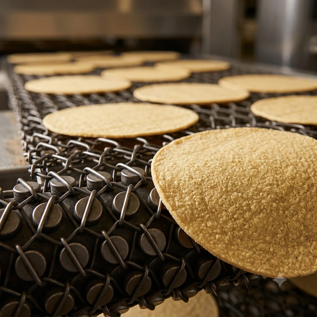 Tortillas Verator en línea de producción
